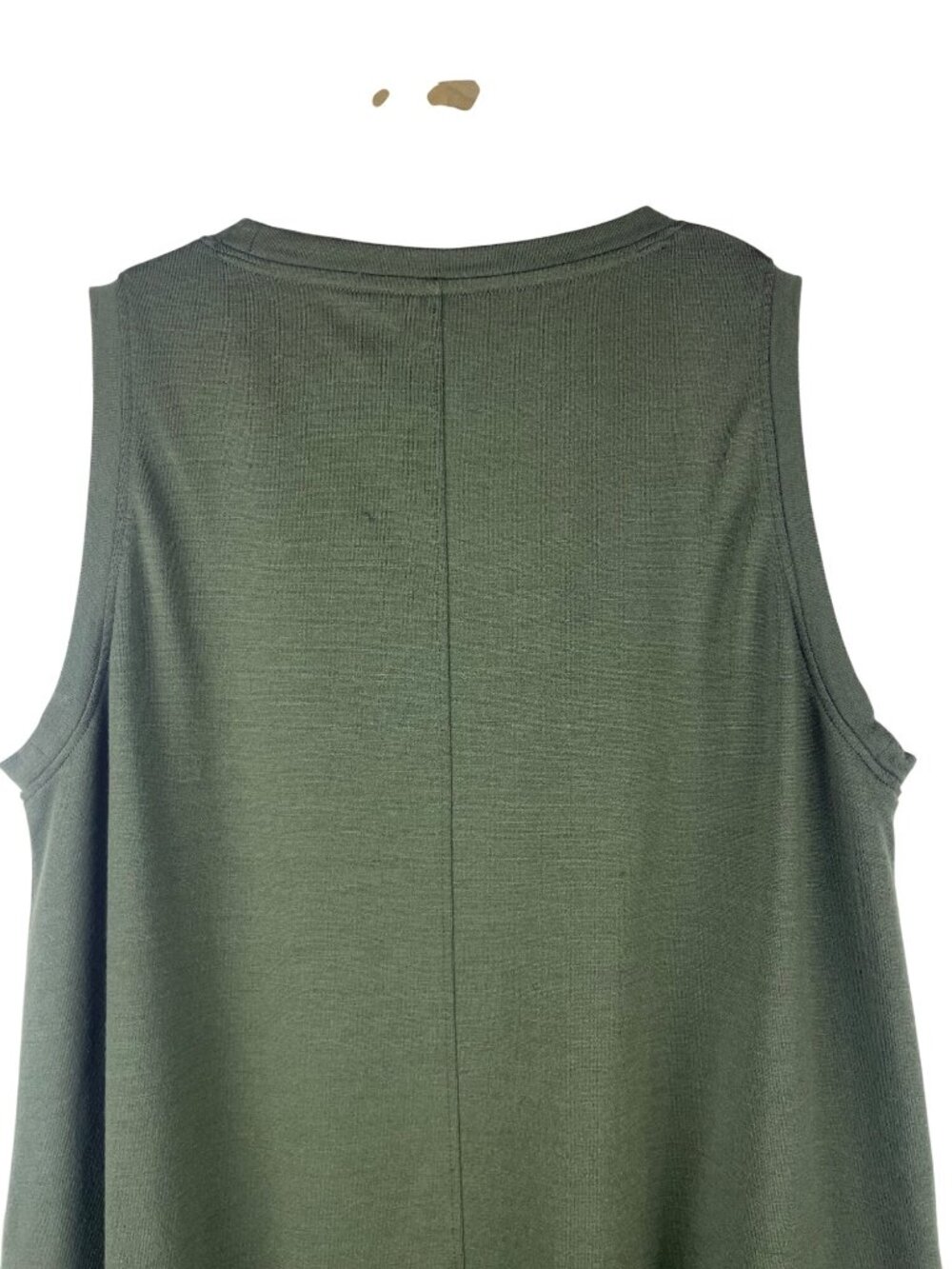 Woolx Clara Olive Green Sleeveless Merino Wool Blend Dress Size M - Picture 9 of 9